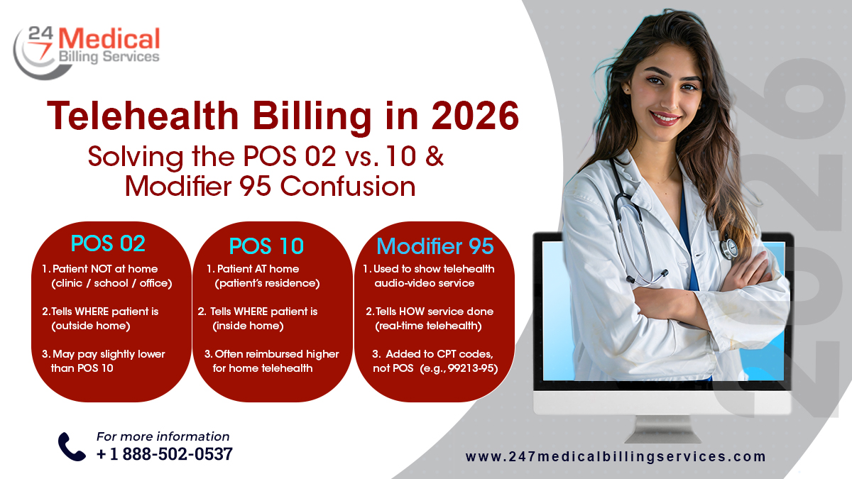 Telehealth Billing in 2026: Solving the POS 02 vs. 10 & Modifier 95 Confusion